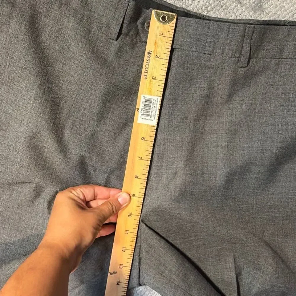 Slates by Dockers Men’s 34x32 Gray Wool Blend Dress Pants Relaxed Fit NEW #1700